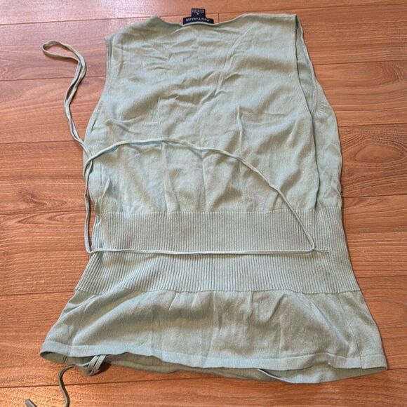 Ann Taylor Silk Turquoise Tie Top Size Medium - Picture 8 of 8